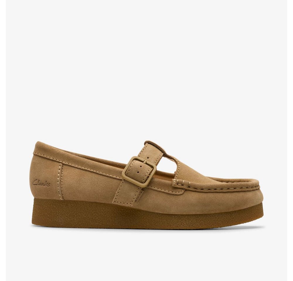 Clarks - WallabeeEVOBar Dark Sand Suede - Beige Slipper