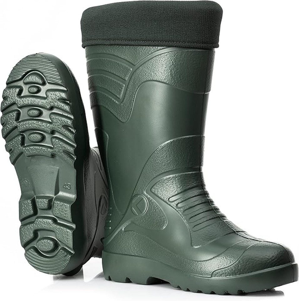CLIMBR Ultraleichte gefütterte Gummistiefel Herren EVA Winter Arbeit Gummistiefel wasserdicht
