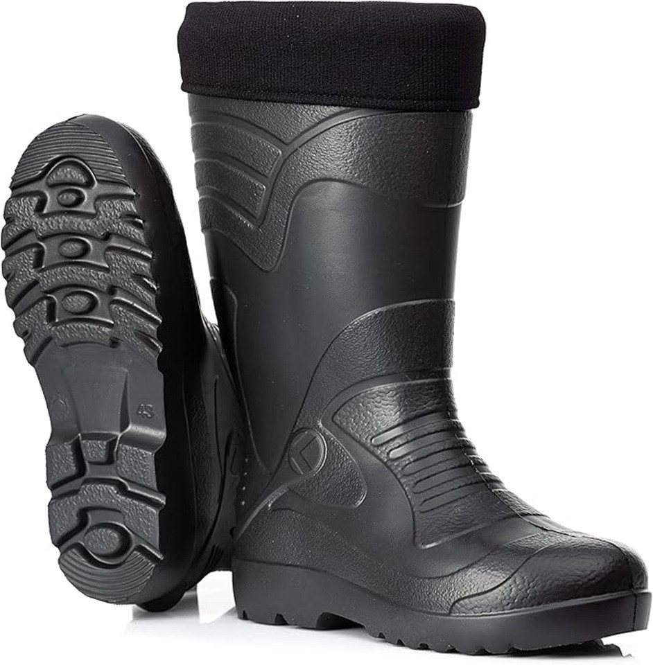 CLIMBR Ultraleichte gefütterte Gummistiefel Herren EVA Winter Arbeit Gummistiefel wasserdicht