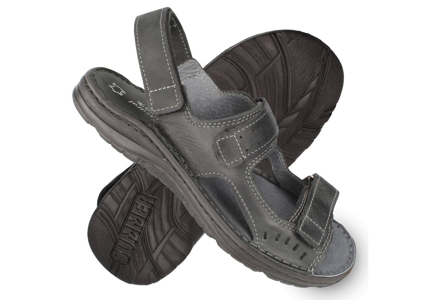 Cloque Alytus Klett-Sandalen aus Leder, Herren Sandale