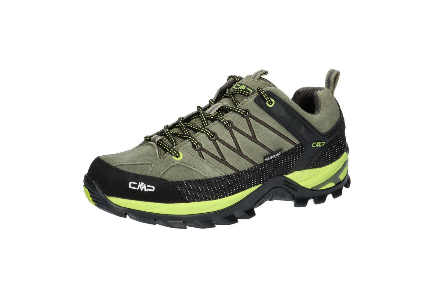 CMP Herren Trekking Schuhe Rigel LOW 3Q13247 Trekkingschuh (Kaki-Acido)
