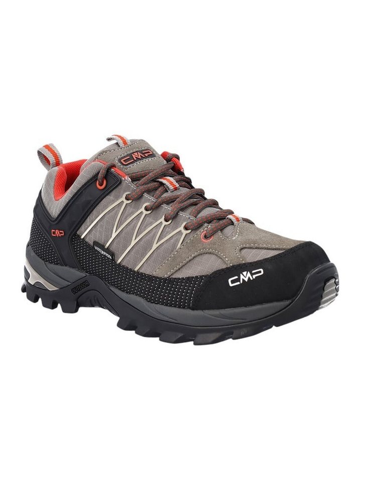 CMP Rigel Low WP (Trekking, wasserdicht) desertbeige/schwarz/rot Herren Wanderschuh