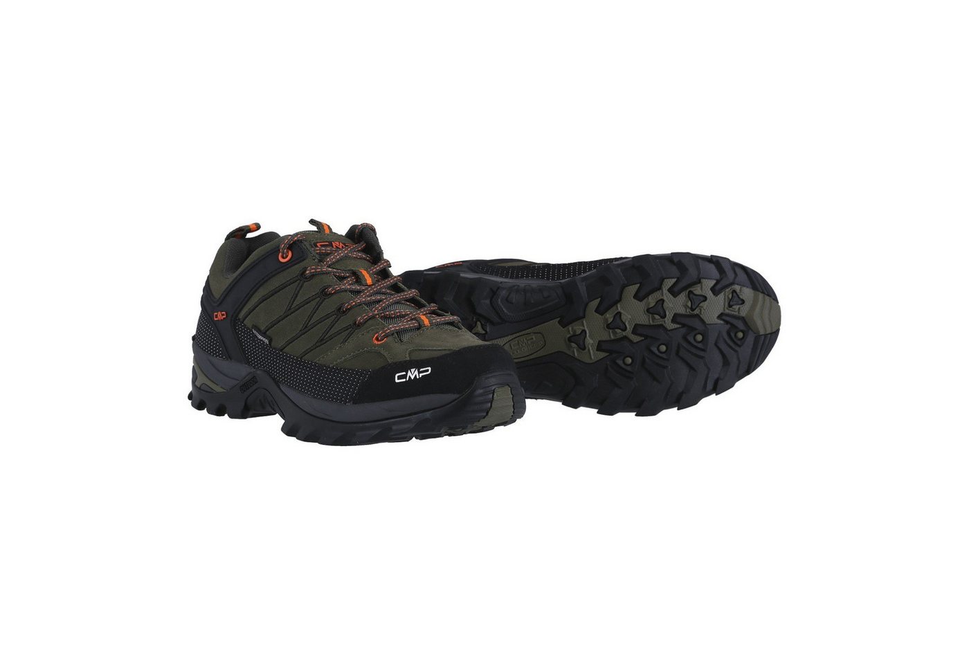 CMP Rigel Low Trekking WP (Trekking, wasserdicht) olivegrün/orange Herren Wanderschuh