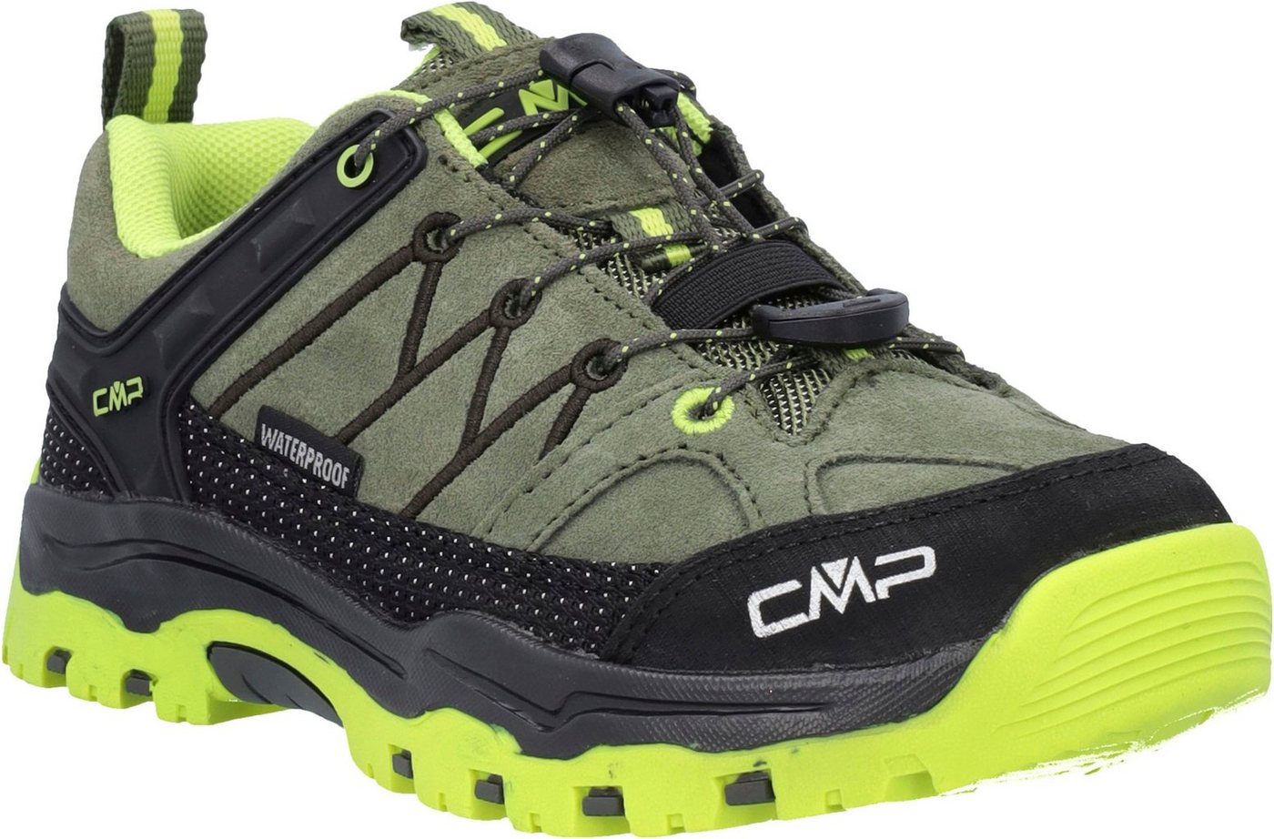CMP KIDS RIGEL LOW TREKKING SHOES WP Wanderschuh wasserdicht (KAKI-ACIDO)