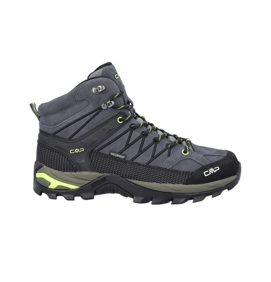 CMP Rigel Mid Trekking WP (Trekking, wasserdicht) grau/fluogelb Herren Wanderschuh