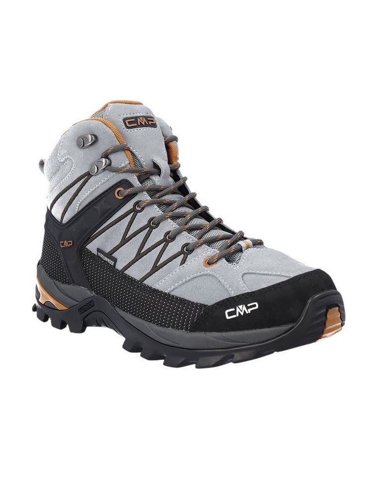 CMP Rigel Mid WP (Trekking, wasserdicht) perlgrau/orange Herren Wanderschuh