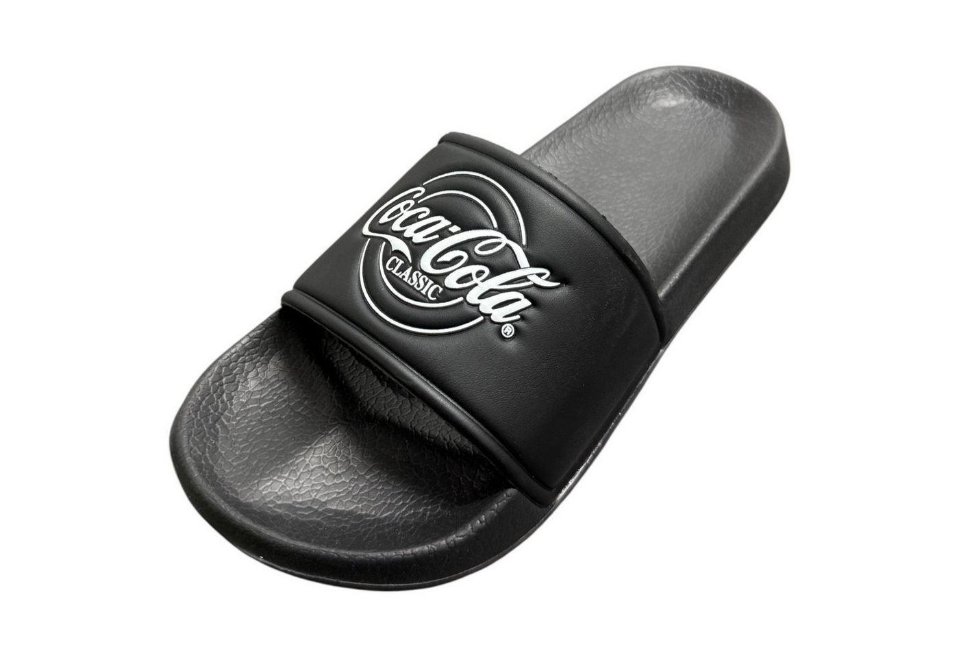 Coca Cola unisex Sandalen Pantoletten Badelatschen Hausschuhe Badeschlappen Badesandale (rot/schwarz)