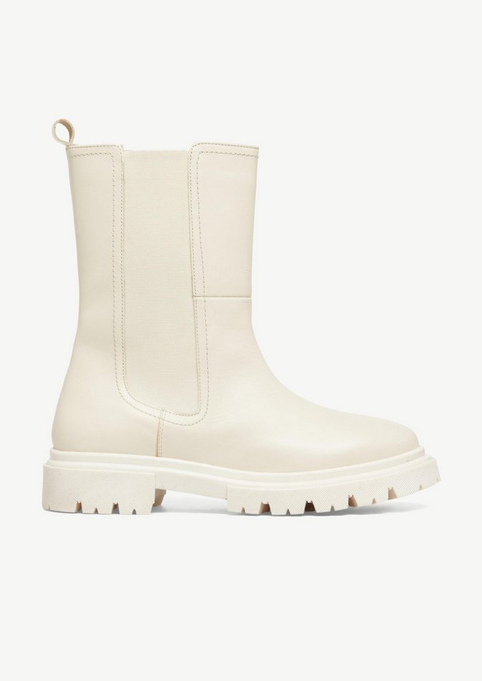 comma Stiefel Chelseaboots Lederstiefel mit Profilsohle