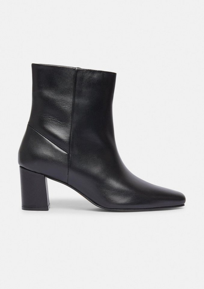 comma Stiefel Stiefel Stiefeletten aus glattem Rindsleder