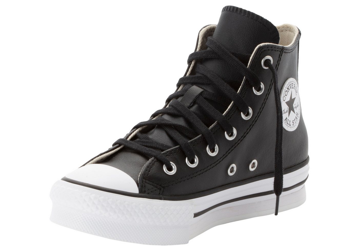 Converse CHUCK TAYLOR ALL STAR EVA LIFT LEATHER PLATFORM Sneaker (schwarz)