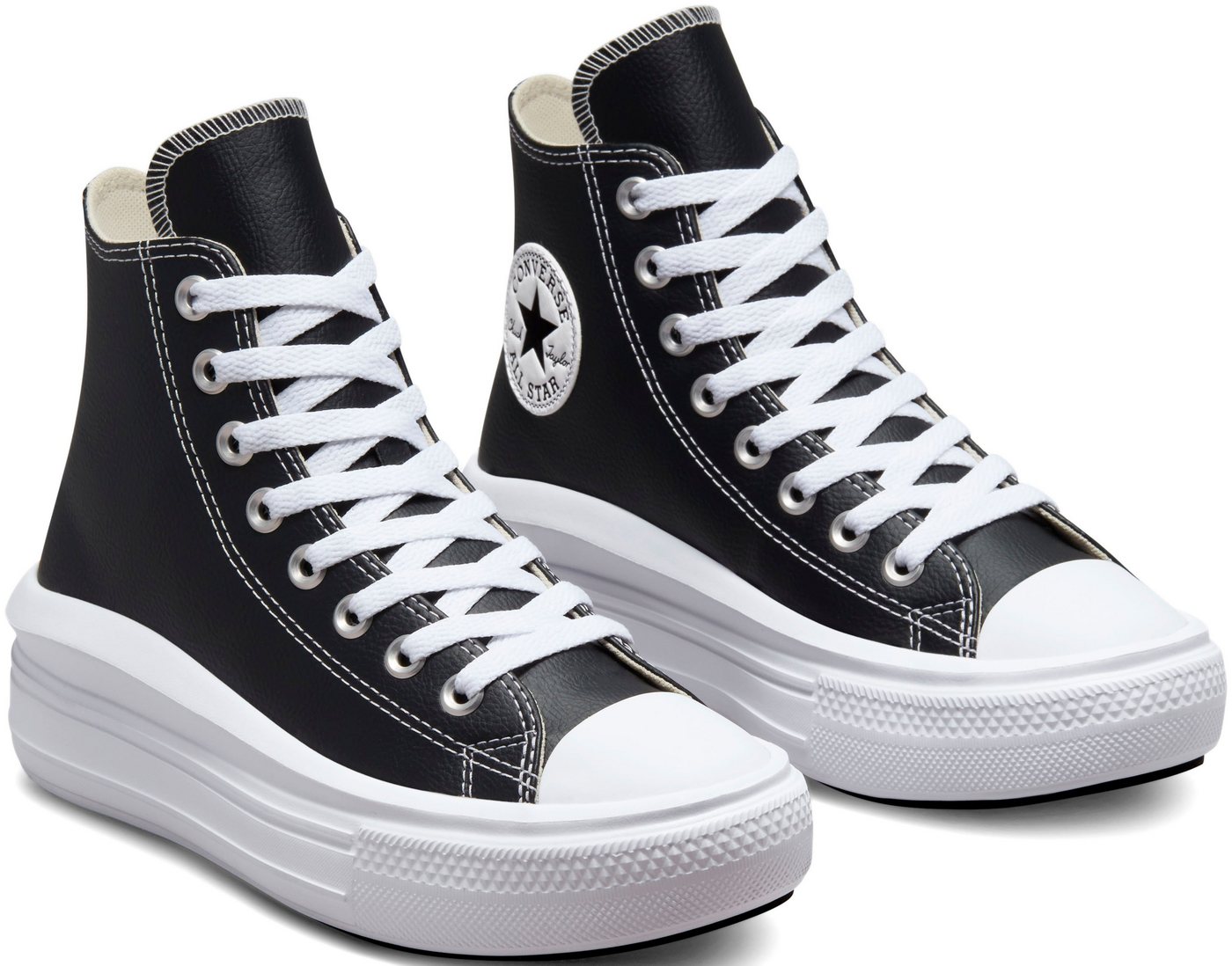 Converse CHUCK TAYLOR ALL STAR MOVE PLATFORM LEATHER Sneaker (schwarz)