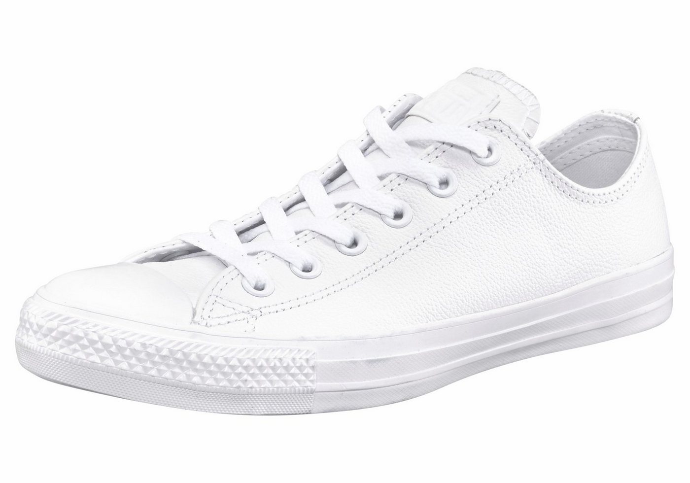 Converse Chuck Taylor Basic Leather Ox Monocrome Sneaker (weiß)