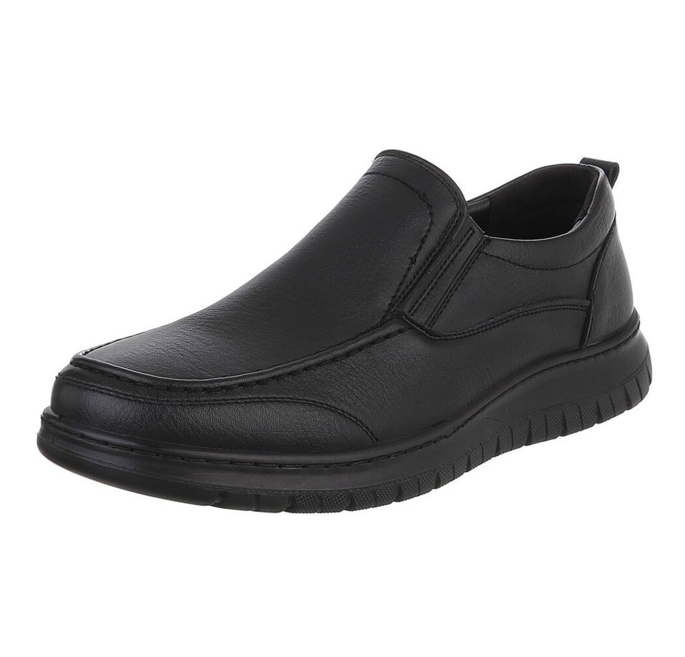 Coolwalk Bequeme Herrenfreizeitschuhe mit elastischen Einsätzen Slipper (90112473) Flach Slipper in Schwarz