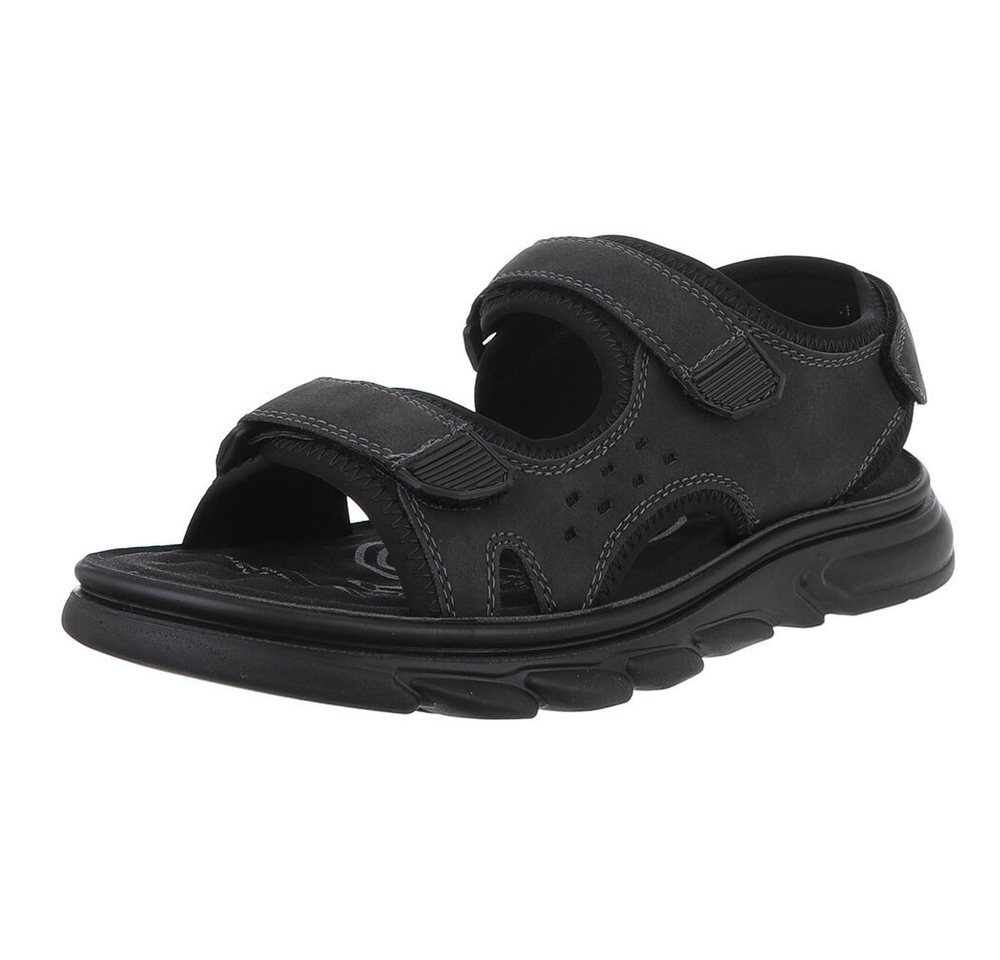Coolwalk Bequeme Herrensandalen mit Klettverschluss für den Sommer Sandale (89543994) Flach Sandalen in Schwarz