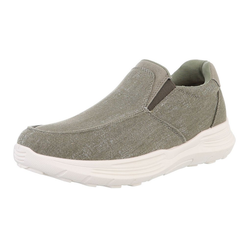 Coolwalk Bequeme Slip-On Schuhe für den Alltag – Komfortabel und stylish Sneaker (89229061) Blockabsatz Sneakers in Khaki