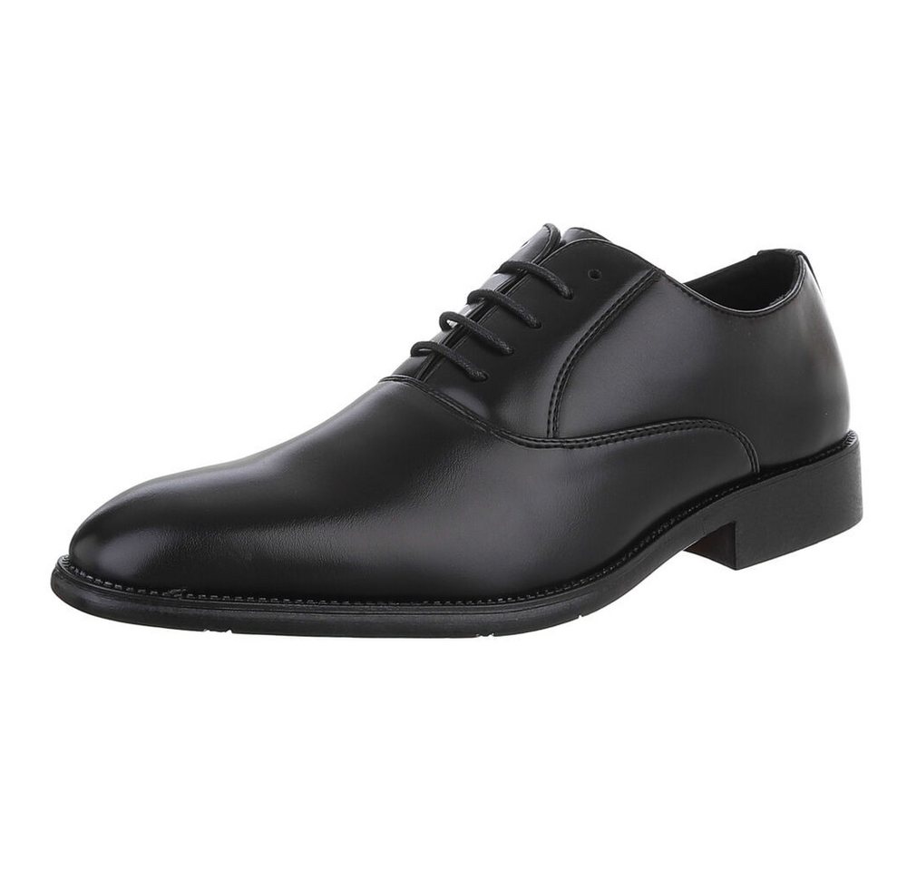 Coolwalk Elegante Business-Schuhe mit hohem Tragekomfort Schnürschuh (89229217) Blockabsatz Business-Schuhe in Schwarz
