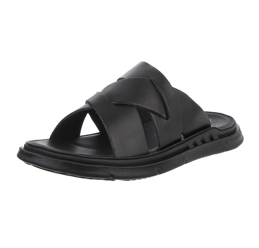 Coolwalk Elegante Herrensandalen aus Leder für den Sommer Sandale (89543911) Flach Sandalen in Schwarz