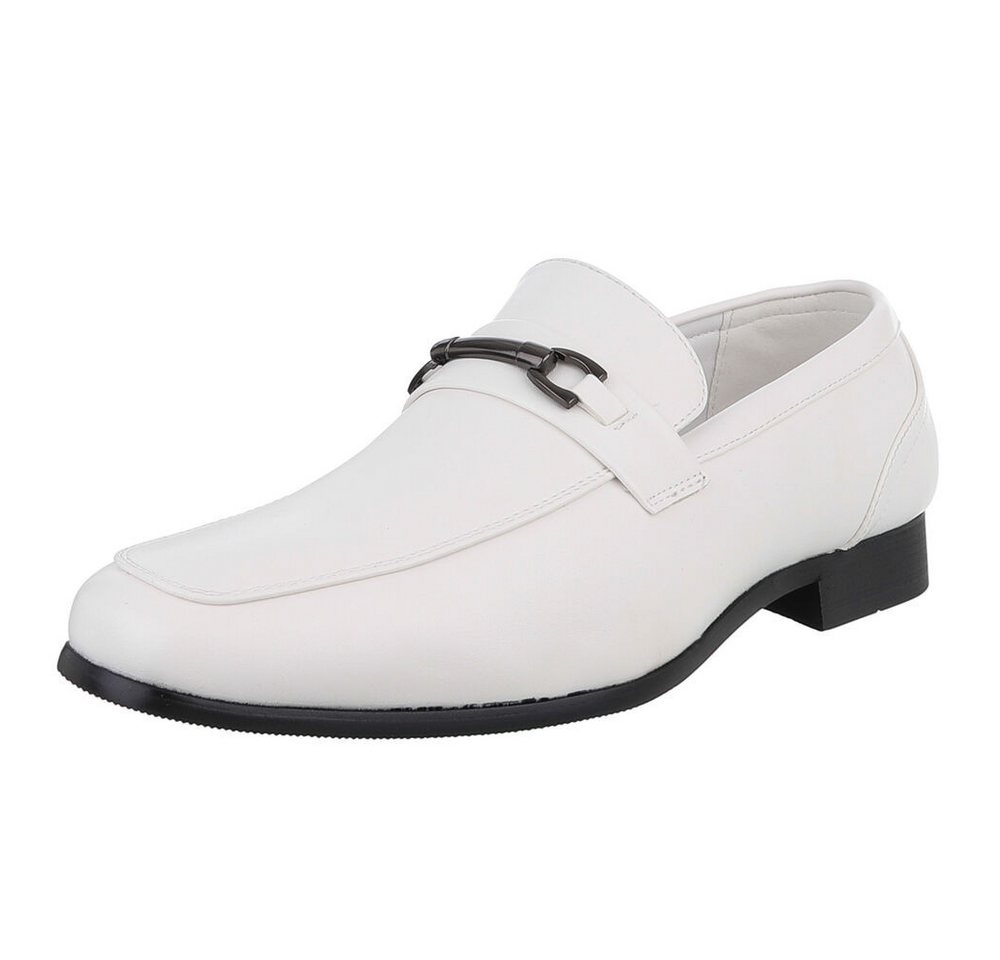 Coolwalk Elegante Herrenschuhe – Komfortable Loafer für jeden Anlass Slipper (89229225) Blockabsatz Business-Schuhe in Weiß
