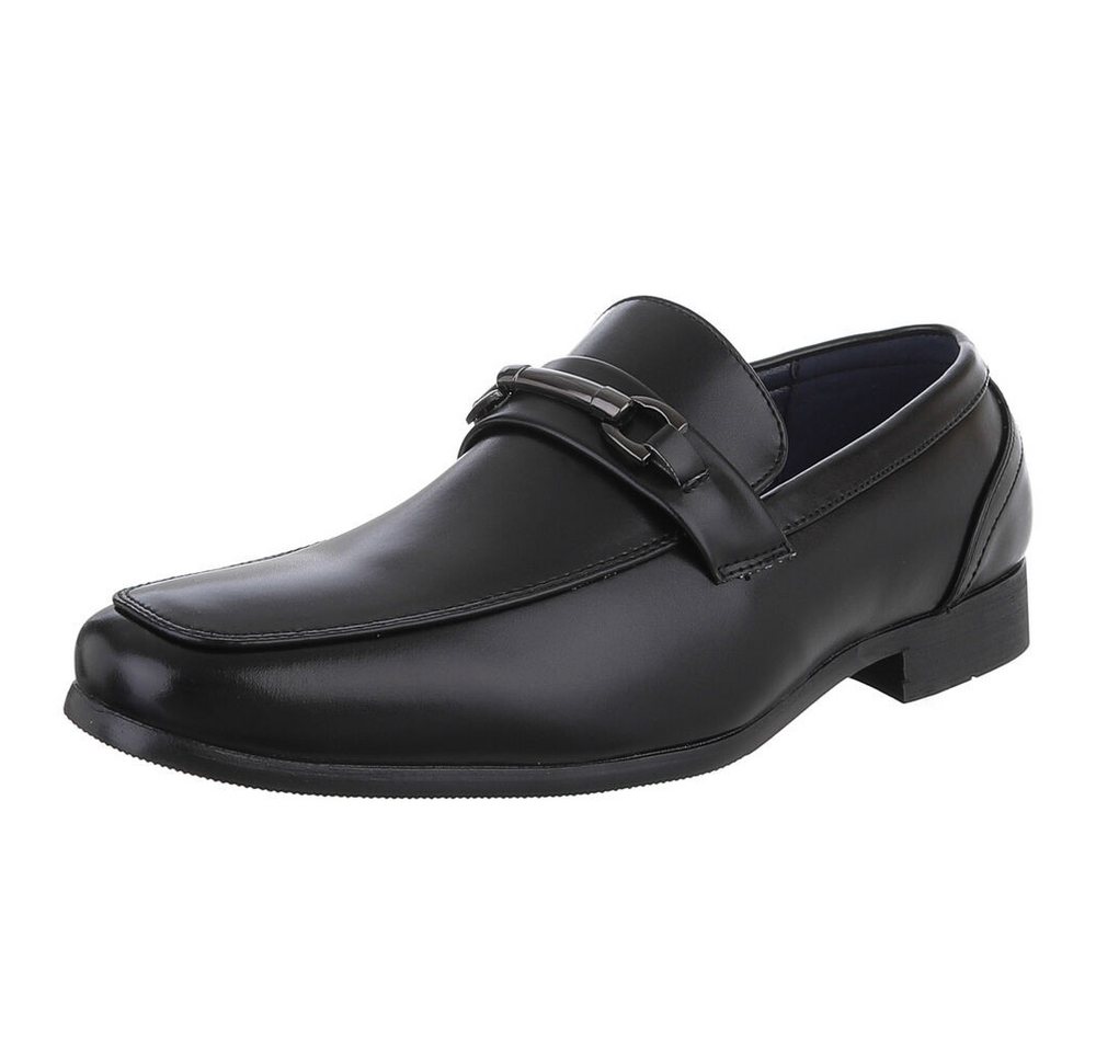 Coolwalk Elegante Herrenschuhe – Komfortable Loafer für jeden Anlass Slipper (89229241) Blockabsatz Business-Schuhe in Schwarz