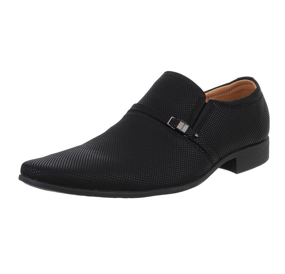 Coolwalk Elegante schwarze Herrenschuhe mit Komfort und Stil Slipper (89858858) Blockabsatz Business-Schuhe in Schwarz