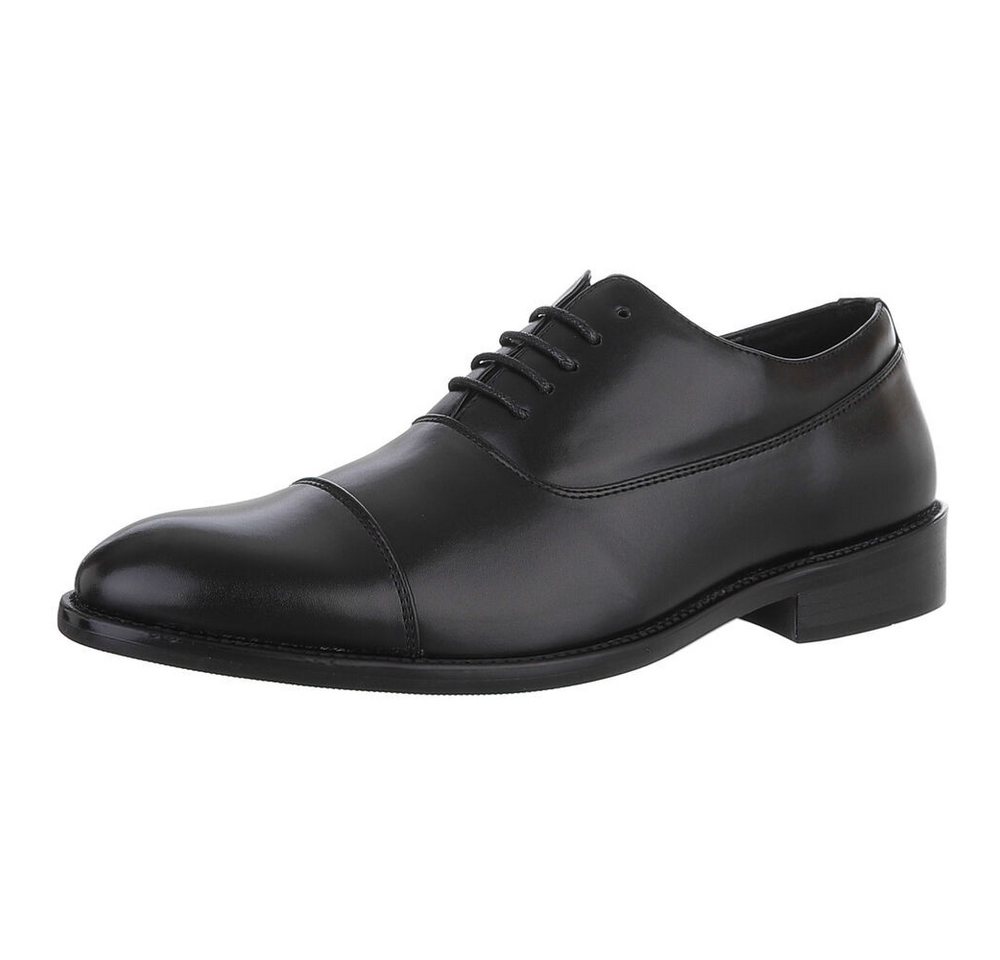 Coolwalk Eleganter Business-Schuh – Komfortabel & Stilvoll Schnürschuh (89229158) Blockabsatz Business-Schuhe in Schwarz