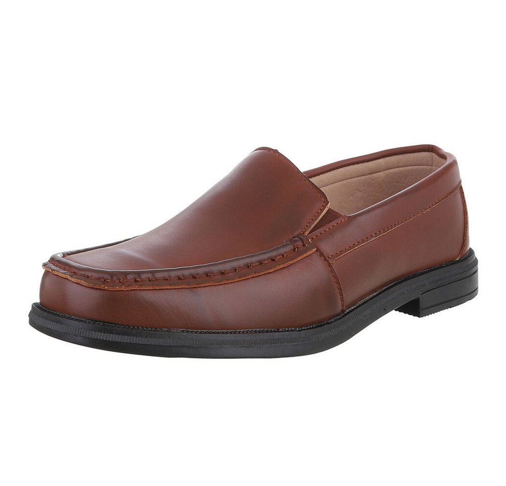 Coolwalk Eleganter Herrenschuh aus Kunstleder für Alltag und Freizeit Slipper (89858843) Blockabsatz Slipper in Braun