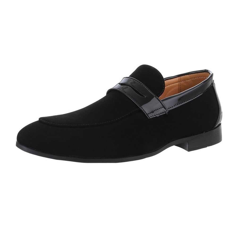 Coolwalk Eleganter Herrenschuh mit poliertem Detail für besondere Anlässe Slipper (89858806) Blockabsatz Business-Schuhe in Schwarz