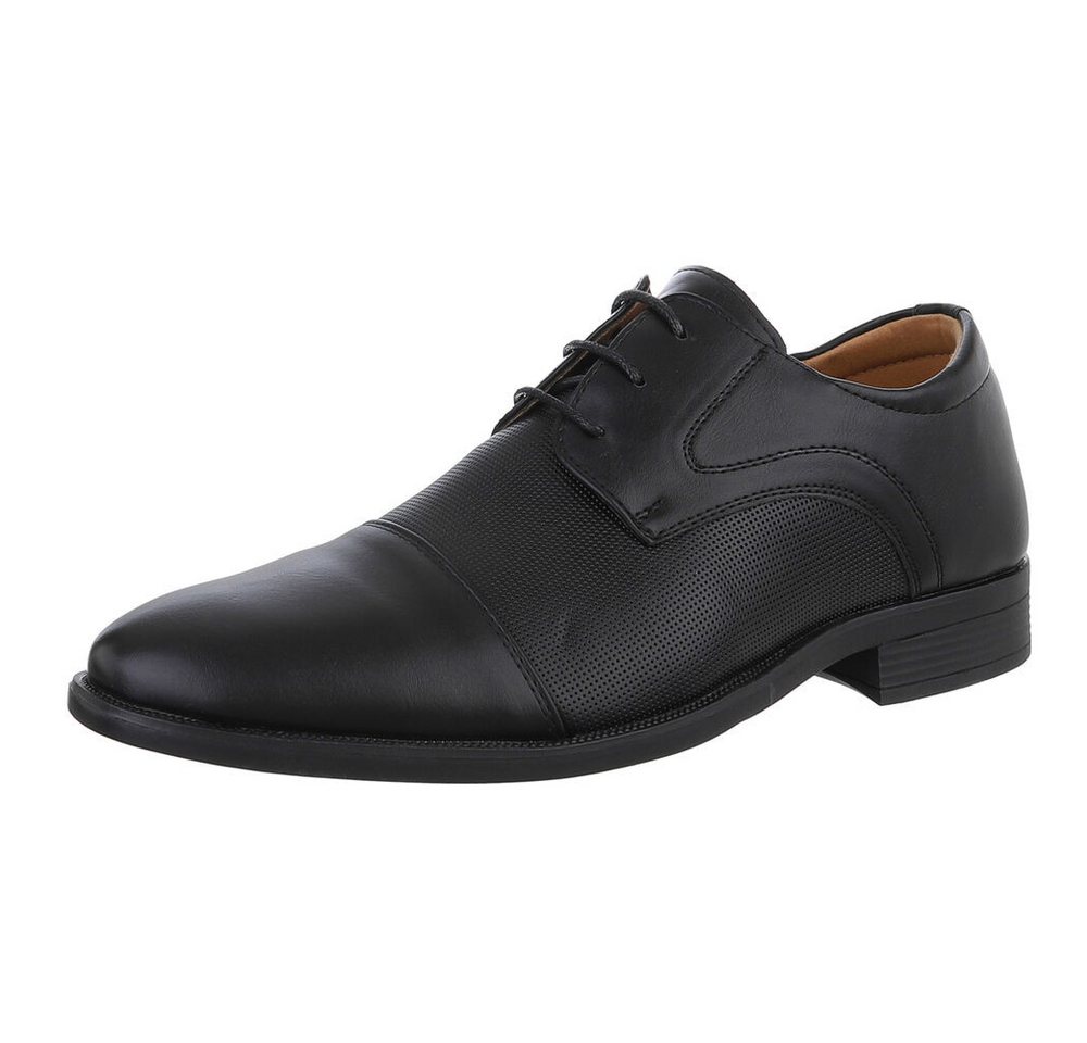 Coolwalk Eleganter Schnürschuh für Herren – Vielseitiger Komfort Schnürschuh (89858813) Blockabsatz Business-Schuhe in Schwarz