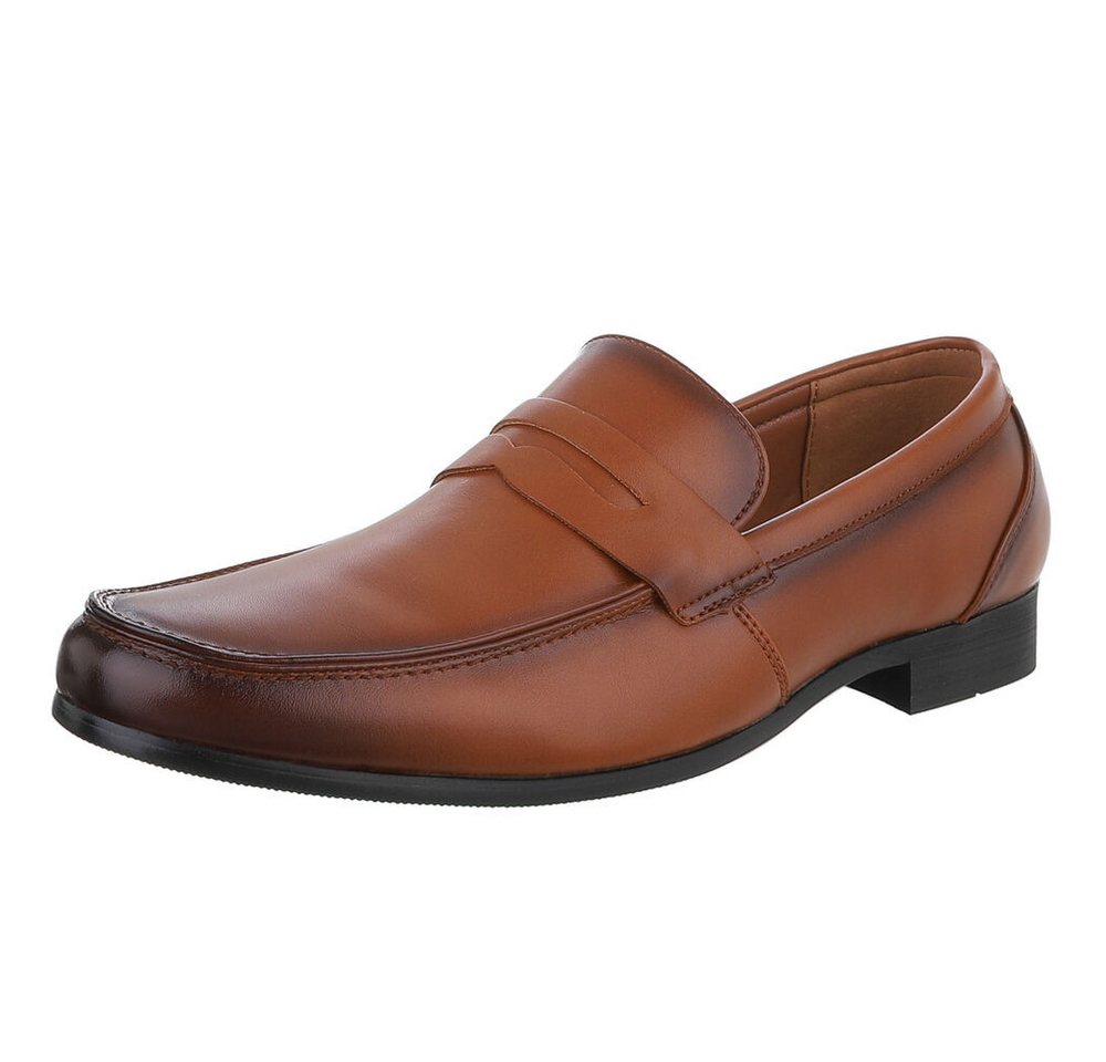 Coolwalk Eleganter Slipper für Herren – Komfortabel & Stilvoll Slipper (89229166) Blockabsatz Slipper in Camel