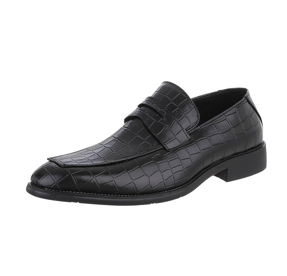 Coolwalk Herren Businessschuhe Elegant Slipper (87284601) Blockabsatz Business-Schuhe in Schwarz