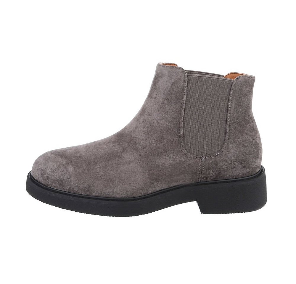 Coolwalk Herren Chelsea Freizeit Stiefelette (85255695) Blockabsatz Boots in Grau