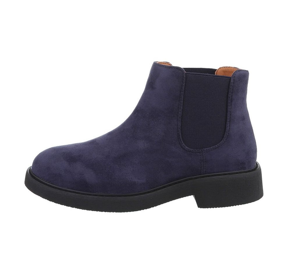 Coolwalk Herren Chelsea Freizeit Stiefelette (85255701) Blockabsatz Boots in Blau