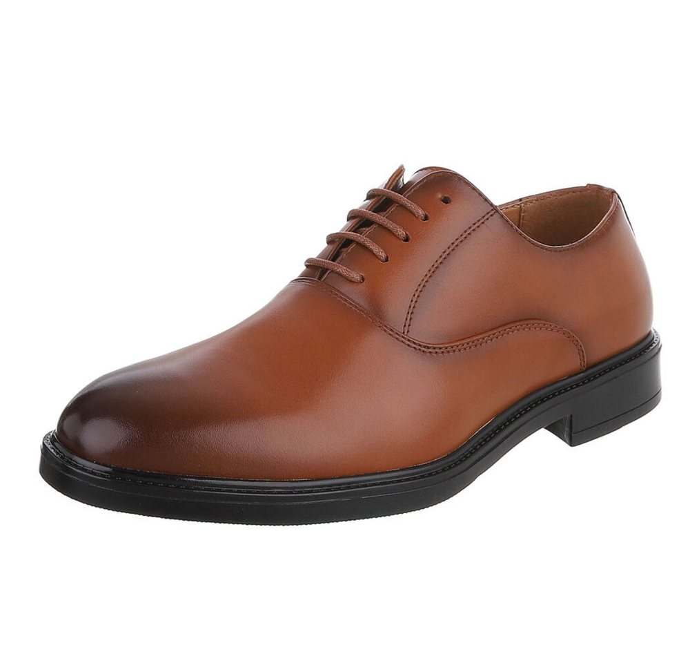 Coolwalk Herren Derby-Schnürschuh elegant für Business & Alltag Schnürschuh (91977228) Blockabsatz Business-Schuhe in Camel
