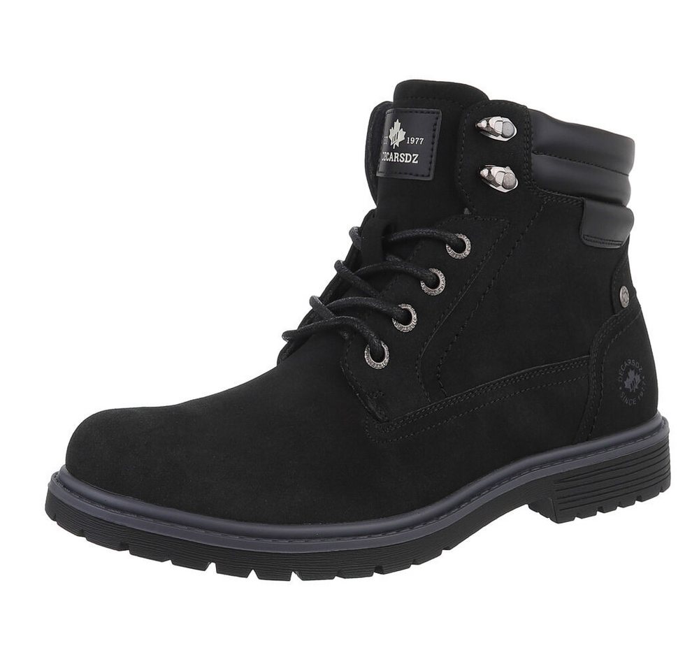 Coolwalk Herren Freizeitschuh mit hohem Komfort und modischem Design Stiefelette (90503741) Blockabsatz Boots in Schwarz