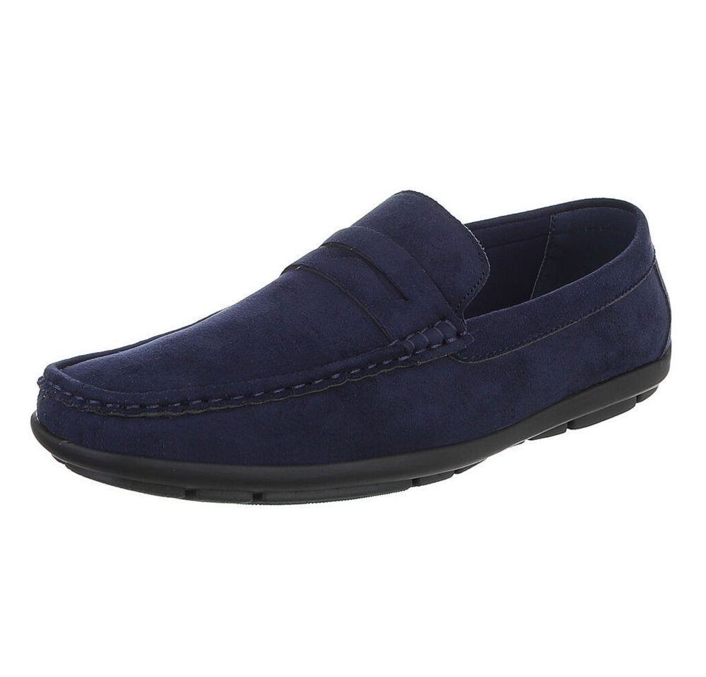 Coolwalk Herren Loafer Mokassin Freizeitschuh Slip-On Komfort Slipper (91977339) Flach Slipper in Dunkelblau