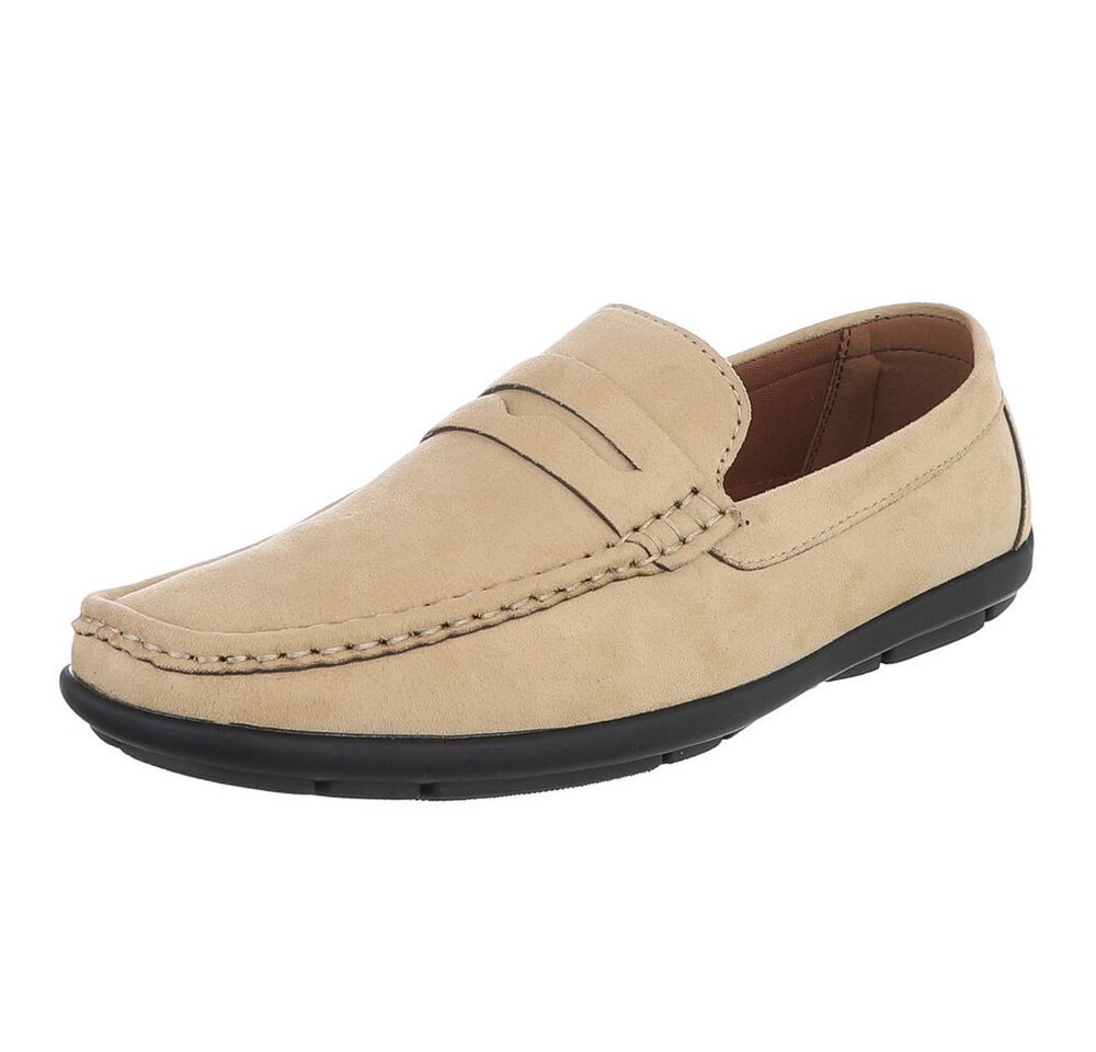 Coolwalk Herren Loafer Mokassin Freizeitschuh Slip-On Komfort Slipper (91977347) Flach Slipper in Hellbraun