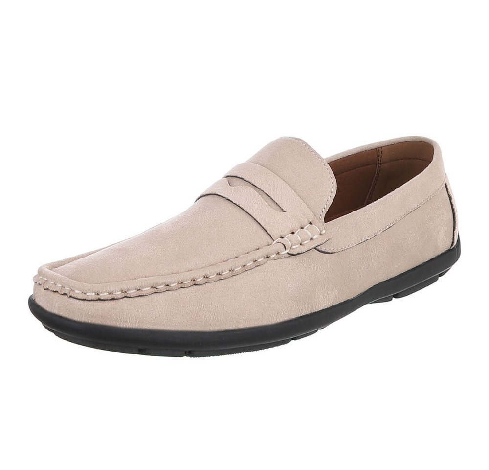 Coolwalk Herren Loafer Mokassin Freizeitschuh Slip-On Komfort Slipper (91977370) Flach Slipper in Beige