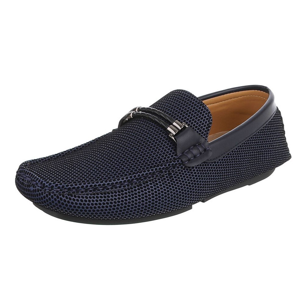 Coolwalk Herren Loafer Slip-On mit Struktur & Zierdetail Slipper (91563718) Flach Slipper in Dunkelblau