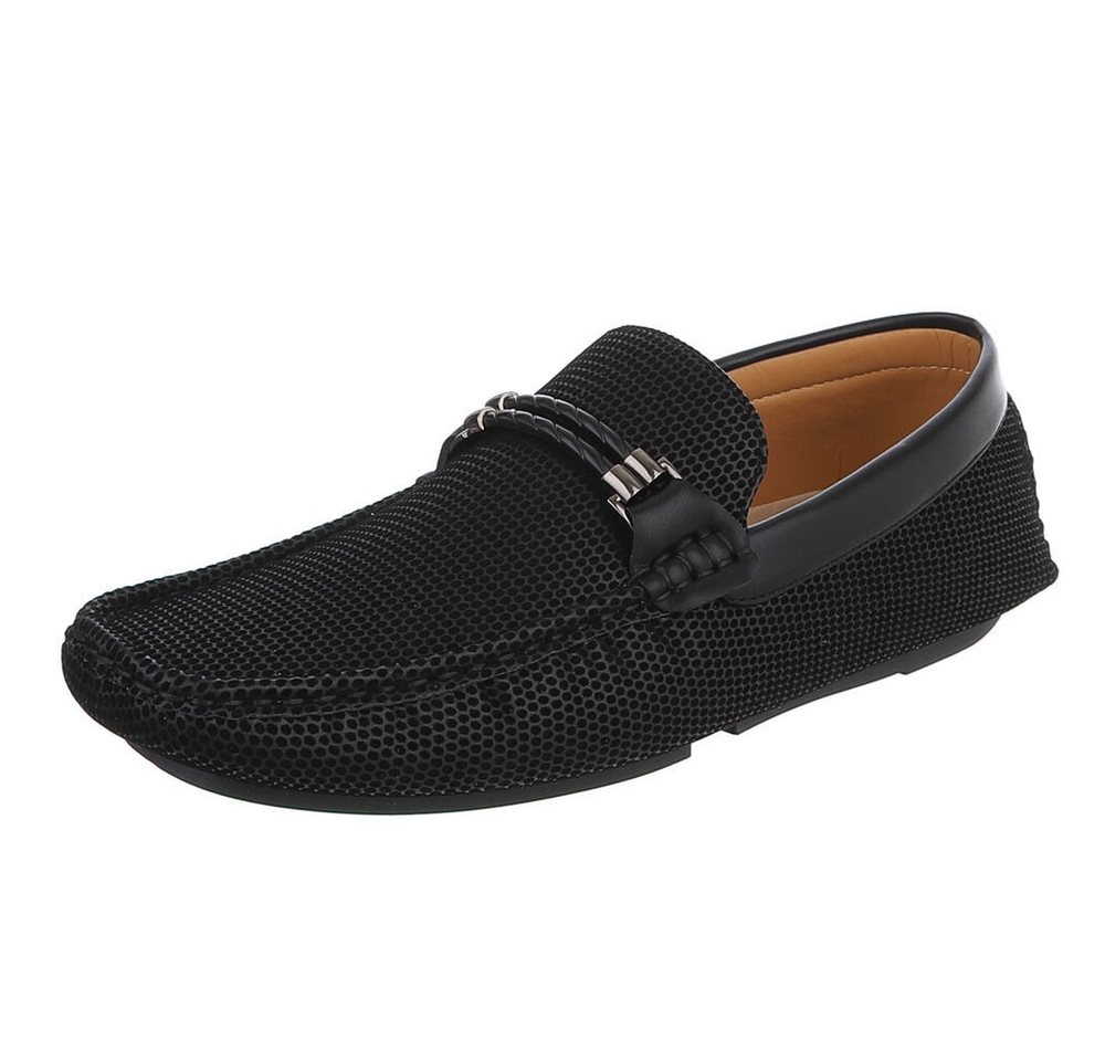 Coolwalk Herren Loafer Slip-On mit Struktur & Zierdetail Slipper (91563721) Flach Slipper in Schwarz