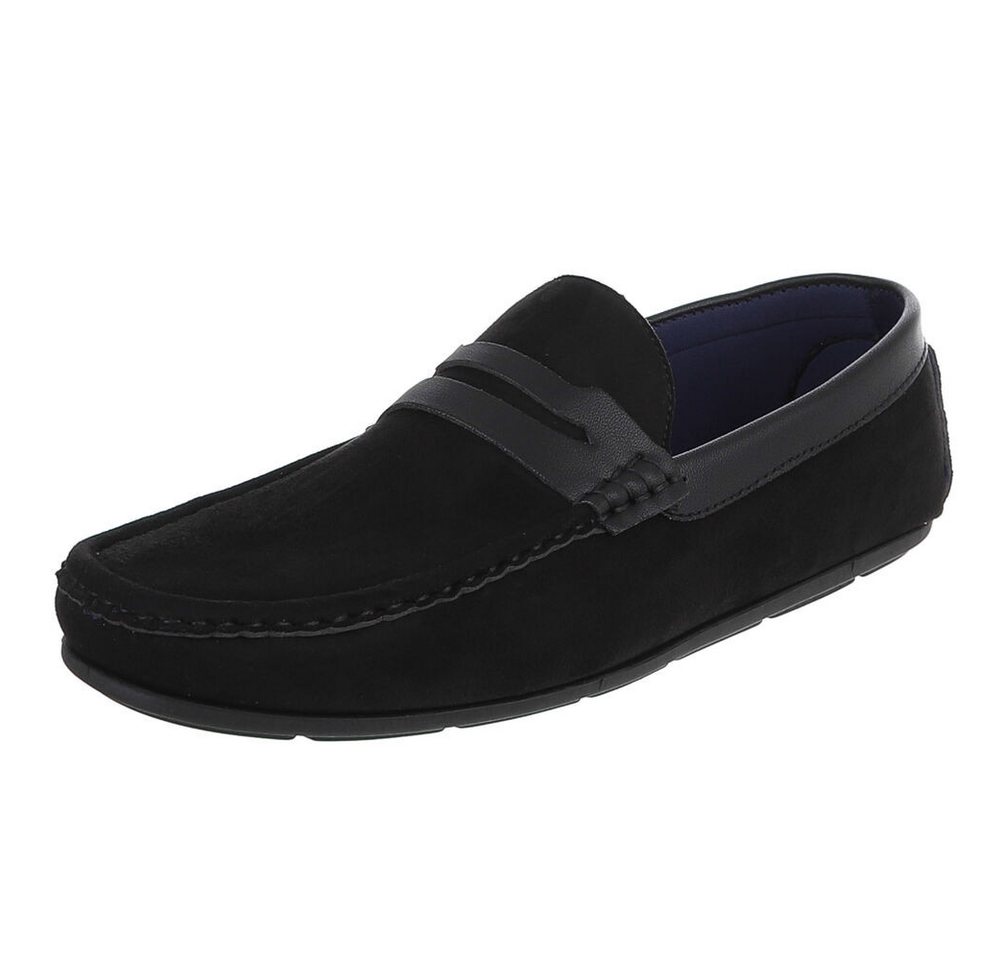 Coolwalk Herren Loafer Slipper in Veloursleder-Optik Slipper (91563783) Flach Slipper in Schwarz