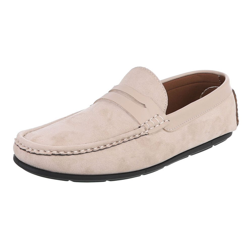 Coolwalk Herren Loafer Slipper in Veloursleder-Optik Slipper (91563789) Flach Slipper in Beige