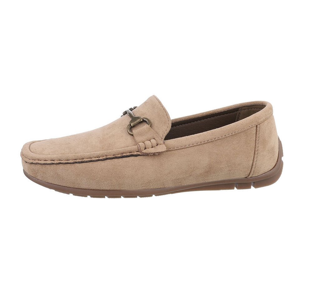 Coolwalk Herren Mokassin mit modischer Schnalle für Freizeit Slipper (86018903) Flach Slipper in Hellbraun