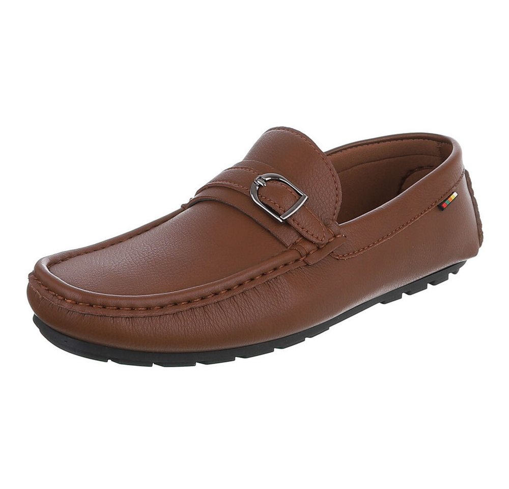 Coolwalk Herren Mokassin Slip-On mit profilierter Sohle Slipper (91563747) Flach Slipper in Camel