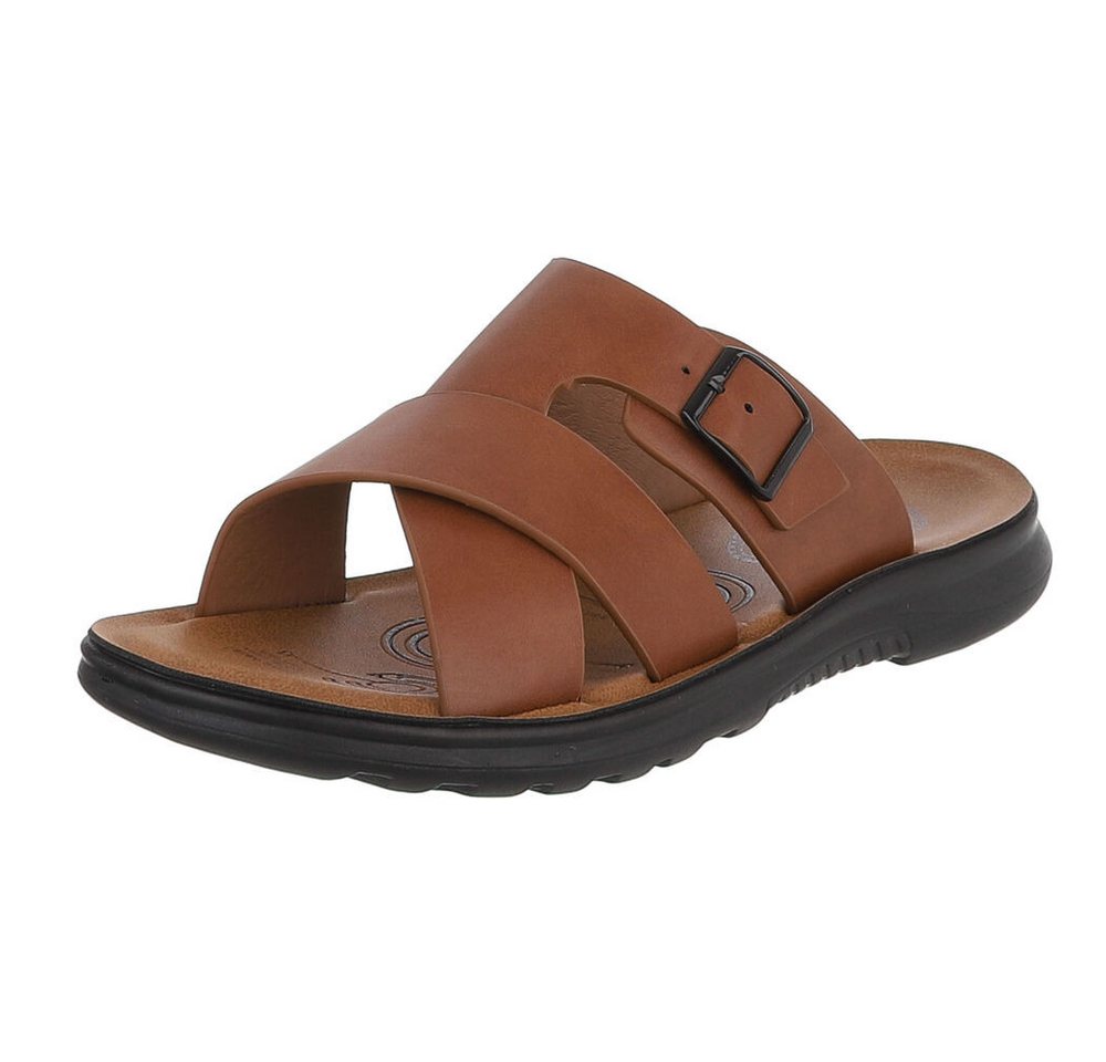 Coolwalk Herren Sandale mit Fersenriemen und Profilsohle Sandale (91918033) Flach Sandalen in Camel