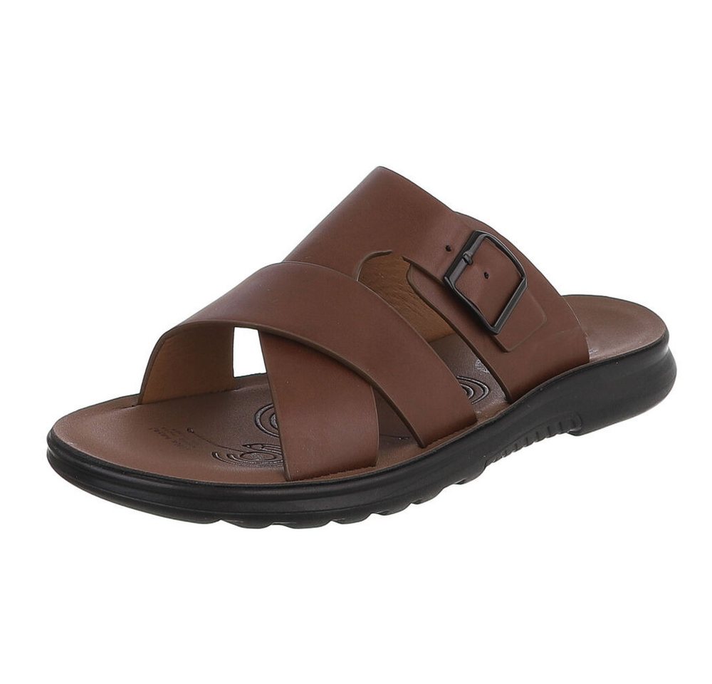 Coolwalk Herren Sandale mit Fersenriemen und Profilsohle Sandale (91918042) Flach Sandalen in Braun