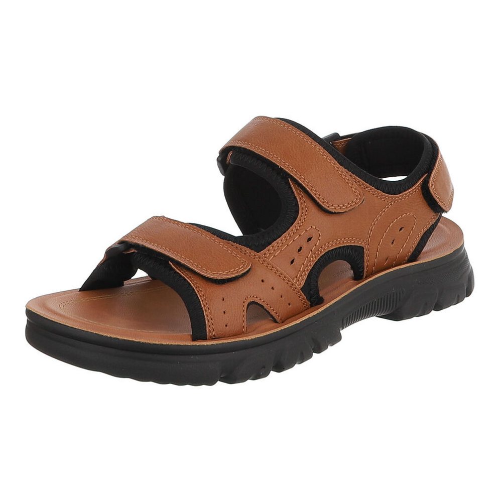 Coolwalk Herren Sandale mit Klettverschluss, sportlich Sandale (92009877) Flach Sandalen in Camel