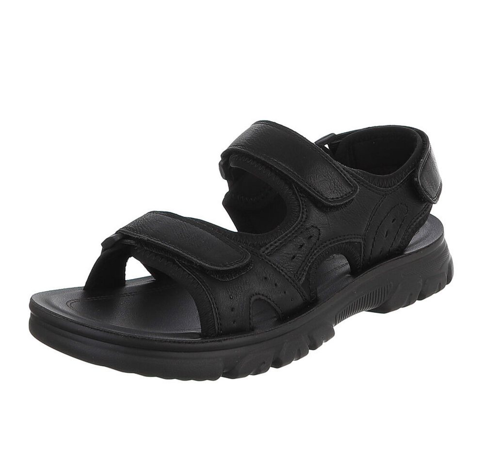 Coolwalk Herren Sandale mit Klettverschluss, sportlich Sandale (92009883) Flach Sandalen in Schwarz