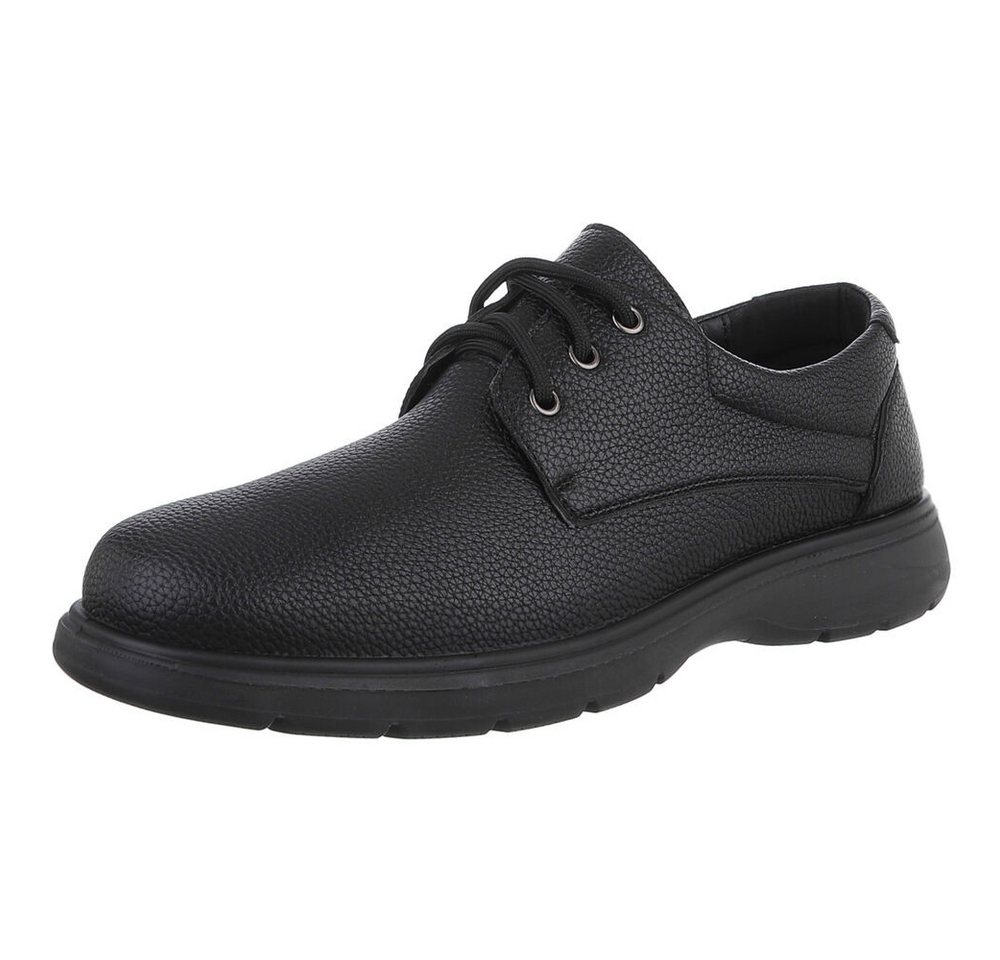 Coolwalk Herren Schnürschuhe Elegant Schnürschuh (88828919) Blockabsatz Schnürer in Schwarz