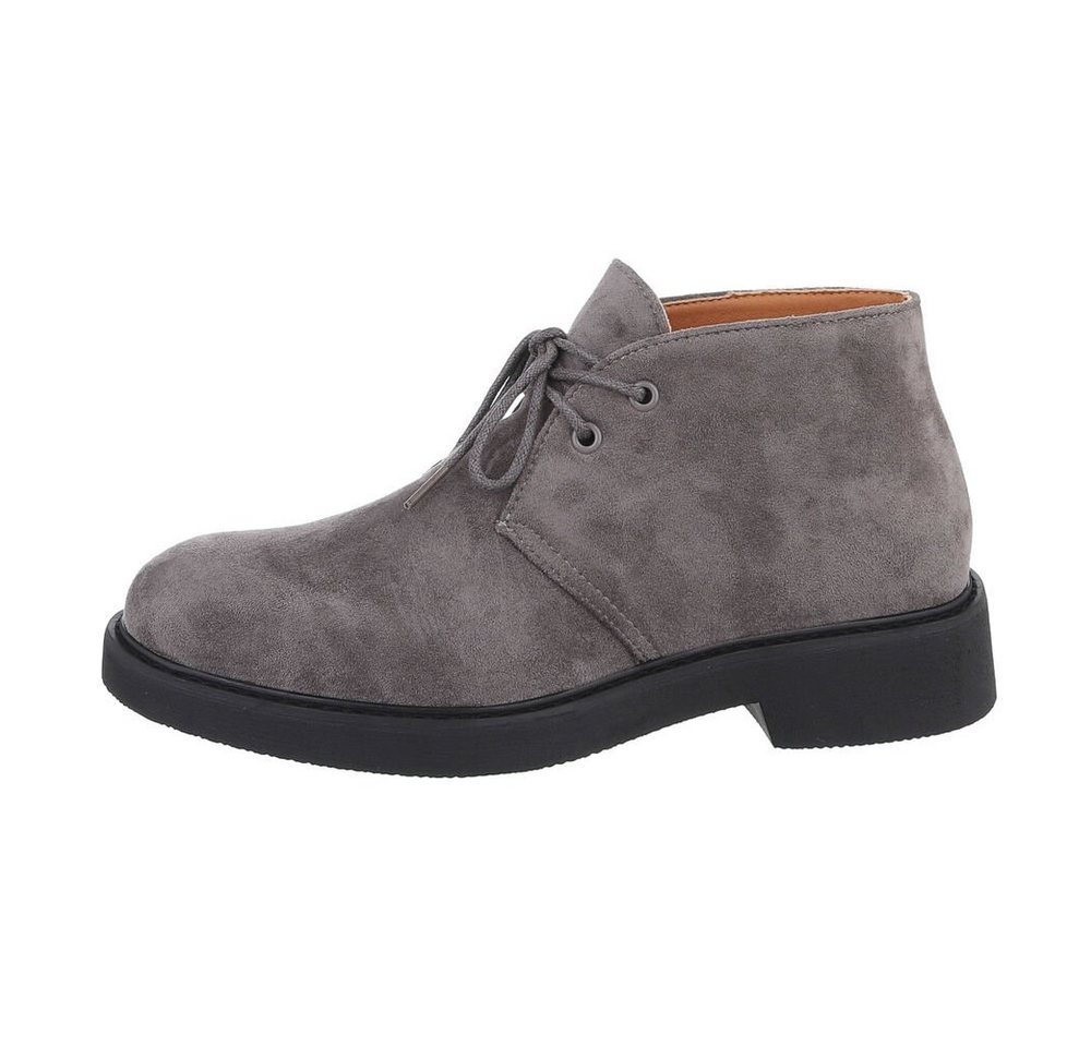 Coolwalk Herren Schnürschuhe Freizeit Stiefelette (85255713) Blockabsatz Boots in Grau