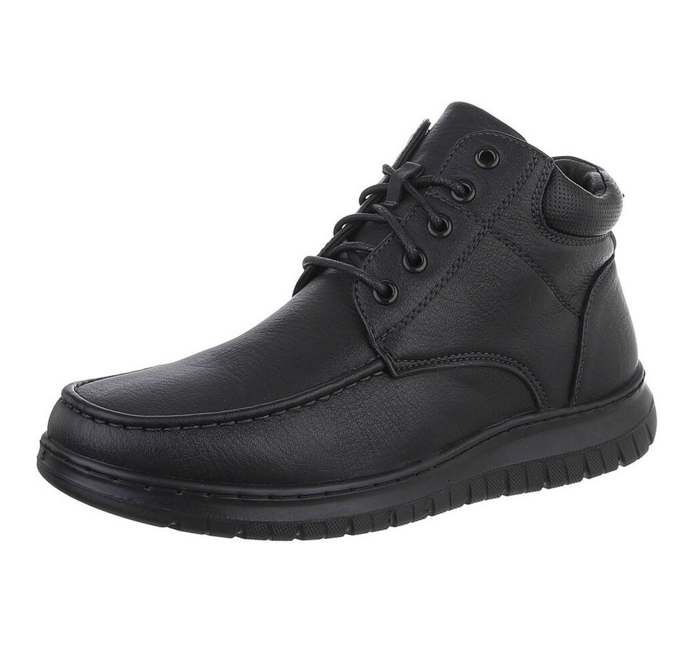 Coolwalk Herren Schnürschuhe Freizeit Stiefelette (88491754) Flach Boots in Schwarz